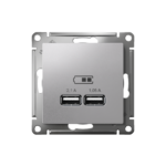 Розетка USB AtlasDesign тип A+A 5В 1х2.1А 2х1.05А механизм алюм. SE ATN000333 — изображение 2