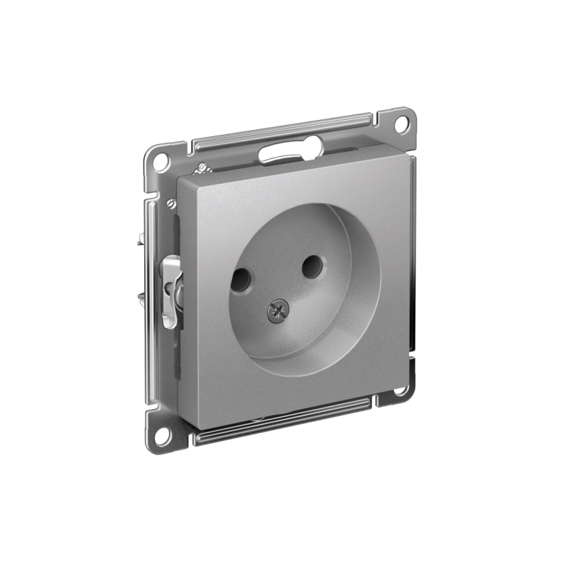 ATN000341_2.png Розетка 1-м СП AtlasDesign 16А IP20 без заземл. без защ. шторок механизм алюм. SE ATN000341 — изображение 1