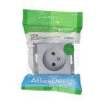 Розетка 1-м СП AtlasDesign 16А IP20 без заземл. без защ. шторок механизм алюм. SE ATN000341 — изображение 5