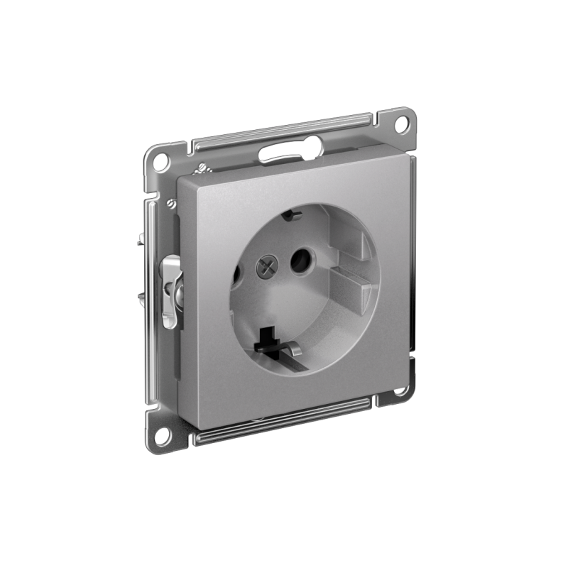 ATN000343S_2.png Розетка AtlasDesign 16А с заземл. быстрозажим. клем. механизм алюм. SE ATN000343S — изображение 1