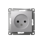 Розетка 1-м СП AtlasDesign 16А IP20 без заземл. защ. шторки механизм алюм. SE ATN000349 — изображение 2
