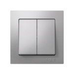 Выключатель 2-кл. СП AtlasDesign 10А IP20 (сх. 5) 10AX в сборе алюм. SE ATN000352 — изображение 2