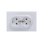 Розетка 2-м СП AtlasDesign 16А IP20 с заземл. в сборе жемчуж. SE ATN000424 — изображение 3