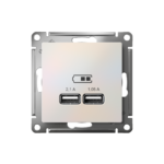 Розетка USB AtlasDesign тип A+A 5В 1х2.1А 2х1.05А механизм жемчуж. SE ATN000433 — изображение 6
