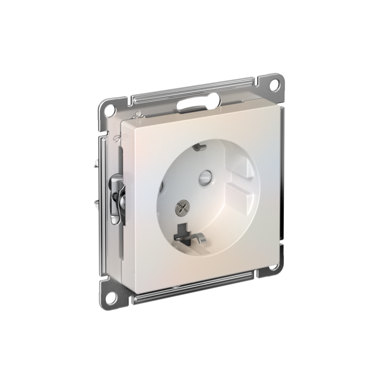 ATN000445_2.png Розетка 1-м СП AtlasDesign 16А IP20 с заземл. защ. шторки механизм жемчуж. SE ATN000445 — изображение 1
