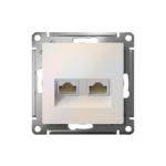 Розетка компьютерная 2-м AtlasDesign RJ45 кат.5E механизм жемчуж. SE ATN000485 — изображение 2