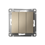 Выключатель 3-кл. СП AtlasDesign 10А IP20 (сх. 1+1+1) 10AX механизм шампань SE ATN000531 — изображение 2