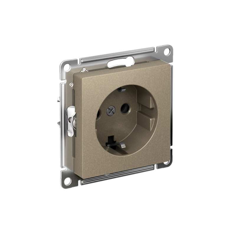 ATN000543S_2.png Розетка AtlasDesign 16А с заземл. быстрозажим. клем. механизм шампань SE ATN000543S — изображение 1