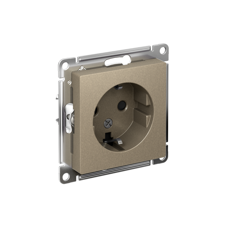 ATN000545_2.png Розетка 1-м СП AtlasDesign 16А IP20 с заземл. защ. шторки механизм шампань SE ATN000545 — изображение 1