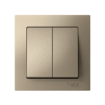 Выключатель 2-кл. СП AtlasDesign 10А IP20 (сх. 5) 10AX в сборе шампань SE ATN000552 — изображение 2
