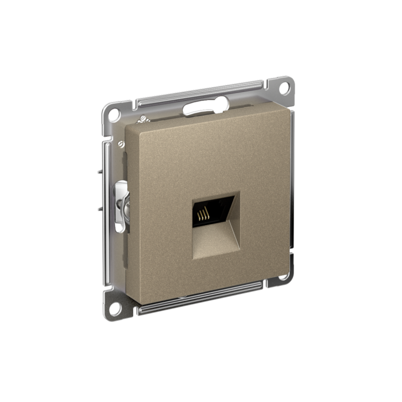 ATN000581_2.png Розетка телефонная 1-м СП AtlasDesign RJ11 механизм шампань SE ATN000581 — изображение 1