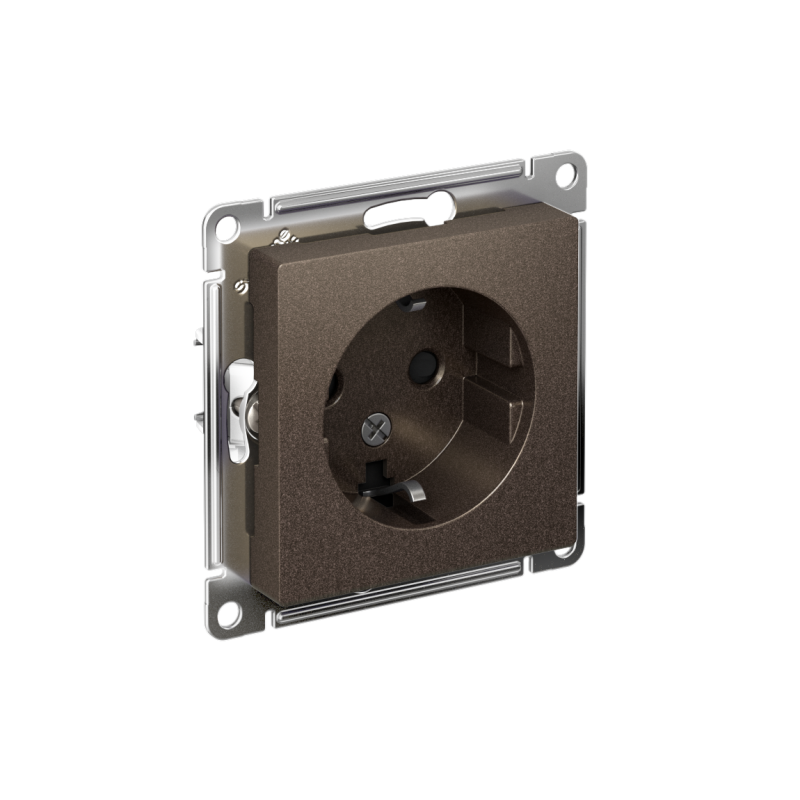 ATN000645_2.png Розетка 1-м СП AtlasDesign 16А IP20 с заземл. защ. шторки механизм мокко SE ATN000645 — изображение 1