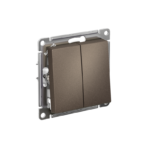 Переключатель проходной 2-кл. СП AtlasDesign 10А IP20 (сх. 6/2) 10AX механизм мокко SE ATN000665