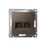 Розетка компьютерная 2-м AtlasDesign RJ45 кат.5E механизм мокко SE ATN000685 — изображение 2