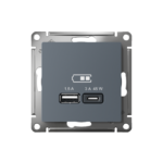 Розетка USB AtlasDesign тип A+C 45Вт QC PD высокоскор. ЗУ механизм грифель SE ATN000729 — изображение 2
