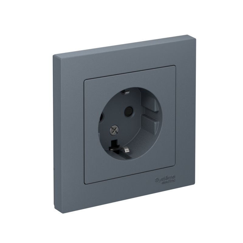 ATN000744_2.png Розетка 1-м СП AtlasDesign 16А IP20 с заземл. защ. шторки в сборе грифель SE ATN000744 — изображение 1