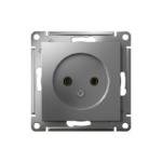 Розетка 1-м СП AtlasDesign 16А IP20 без заземл. без защ. шторок механизм сталь SE ATN000941 — изображение 2