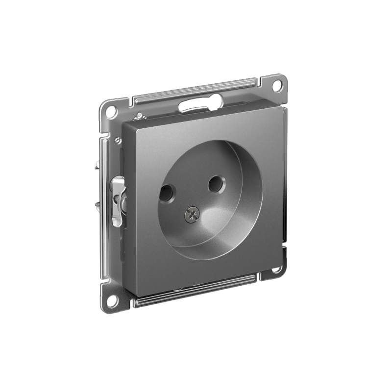 ATN000941_2.png Розетка 1-м СП AtlasDesign 16А IP20 без заземл. без защ. шторок механизм сталь SE ATN000941 — изображение 1