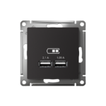 Розетка USB AtlasDesign тип A+A 5В 1х2.1А 2х1.05А механизм карбон SE ATN001033 — изображение 2