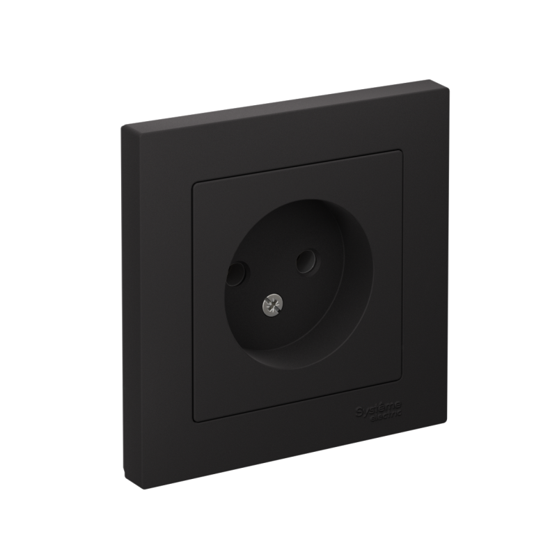 ATN001040_2.png Розетка 1-м СП AtlasDesign 16А IP20 без заземл. в сборе карбон SE ATN001040 — изображение 1
