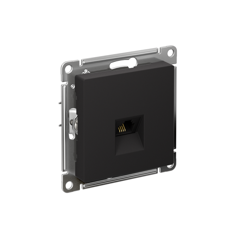 ATN001081_2.png Розетка телефонная 1-м СП AtlasDesign RJ11 механизм карбон SE ATN001081 — изображение 1