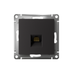 Розетка компьютерная 1-м AtlasDesign RJ45 кат.5E механизм карбон SE ATN001083 — изображение 2