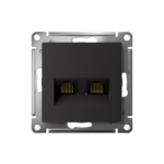 Розетка компьютерная 2-м AtlasDesign RJ45 кат.5E механизм карбон SE ATN001085 — изображение 2