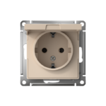 Розетка AtlasDesign 16А IP20 с заземл. защ. шторки с крышкой механизм песочн. SE ATN001246 — изображение 2