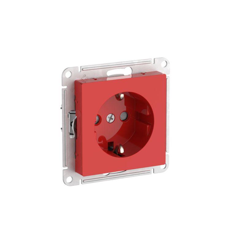 ATN002045S_3.jpeg Розетка AtlasDesign 16А с заземл. защ. шторки быстрозажим. клем. механизм красн. SE ATN002045S — изображение 1