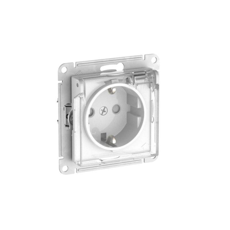 ATN440146S_3.jpeg Розетка AtlasDesign Aqua 16А IP44 с заземл. защ. шторки с прозр. крышкой быстрозажим. клем. механизм бел. SE ATN440146S — изображение 1