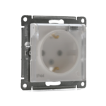 Розетка 1-м СП AtlasDesign Aqua 16А IP44 с заземл. защ. шторки с крышкой механизм бел. SE ATN440146 — изображение 2