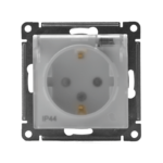 Розетка 1-м СП AtlasDesign Aqua 16А IP44 с заземл. защ. шторки с крышкой механизм бел. SE ATN440146 — изображение 3