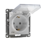 Розетка 1-м СП AtlasDesign Aqua 16А IP44 с заземл. защ. шторки с крышкой механизм бел. SE ATN440146 — изображение 5