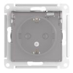 Розетка AtlasDesign Aqua 16А IP44 с заземл. защ. шторки с прозр. крышкой механизм алюм. SE ATN440346 — изображение 2