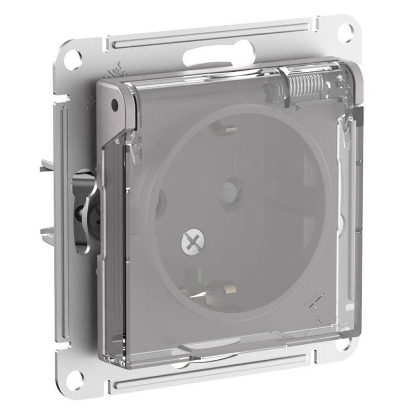 ATN440346_2.jpeg Розетка AtlasDesign Aqua 16А IP44 с заземл. защ. шторки с прозр. крышкой механизм алюм. SE ATN440346 — изображение 1