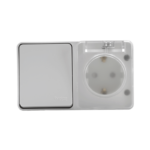 Блок ОП AtlasDesign PROFI IP54 (розетка 1-м 16А заземл. защ. шторки + 1-кл. выключатель 10А) бел. SE ATN540170 — изображение 8