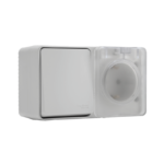Блок ОП AtlasDesign PROFI IP54 (розетка 1-м 16А заземл. защ. шторки + 1-кл. выключатель 10А) бел. SE ATN540170 — изображение 5