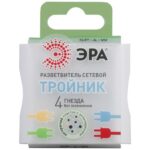 Разветвитель 4-м без заземл. 16А IP20 SP-4-W бел. Эра Б0005103 — изображение 2