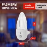 Светильник NN-618-LS-W ночник "Кристалл" от сети с сенсором бел. ЭРА Б0019102 — изображение 3