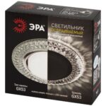 Светильник светодиодный точечный DK LD23 SL/WH GX53 декор со светодиод. подсветкой прозр. ЭРА Б0029627 — изображение 2