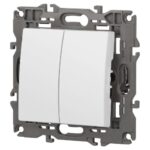 Выключатель 2-кл. СП Elegance 14-1104-01 10А IP20 250В 10AX механизм бел. Эра Б0034229 — изображение 3