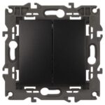 Выключатель 2-кл. СП Elegance 14-1104-05 10А IP20 250В 10AX механизм антрацит Эра Б0034234 — изображение 2