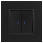 Выключатель 2-кл. СП Elegance 14-1105-05 10А IP20 250В 10AX с подсветкой механизм антрацит Эра Б0034241 — изображение 6