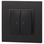 Выключатель 2-кл. СП Elegance 14-1105-05 10А IP20 250В 10AX с подсветкой механизм антрацит Эра Б0034241 — изображение 2