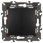 Переключатель 2-кл. СП Elegance 14-1106-05 10А IP20 250В 10AX механизм антрацит Эра Б0034247