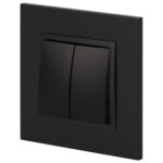 Переключатель 2-кл. СП Elegance 14-1106-05 10А IP20 250В 10AX механизм антрацит Эра Б0034247 — изображение 2