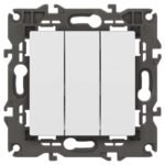 Выключатель 3-кл. СП Elegance 14-1107-01 10А IP20 250В 10AX механизм бел. Эра Б0034249
