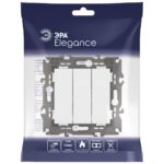 Выключатель 3-кл. СП Elegance 14-1107-01 10А IP20 250В 10AX механизм бел. Эра Б0034249 — изображение 6