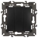 Выключатель 3-кл. СП Elegance 14-1107-05 10А IP20 250В 10AX механизм антрацит Эра Б0034254