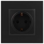 Розетка 1-м СП Эра Elegance 14-2101-05 16А IP20 16AX 250В 2P+E Schuko антрацит Эра Б0034269 — изображение 6